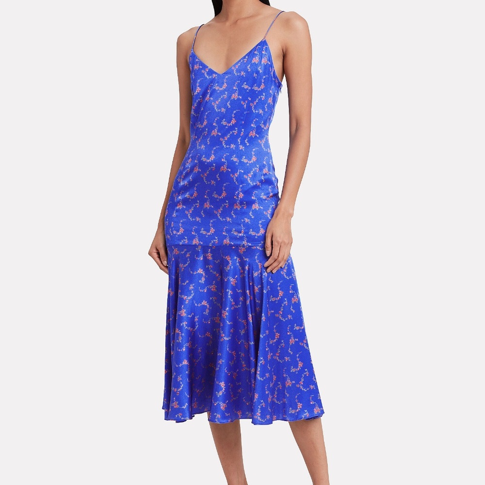 Caroline Constas Kai Stretch Silk Slip Dress NEW